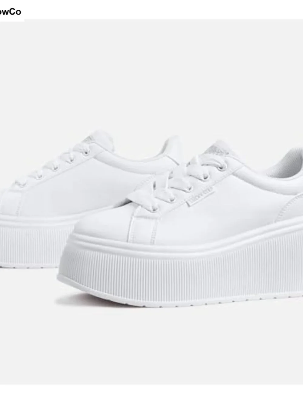 Women's Platform Wedge Canvas Sneakers Lace-Up Low Top PU